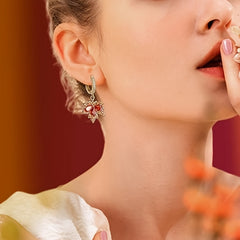 Fashionable Festive Cartilage Stacked Pendant Earrings Wedding Ball Bride Gift