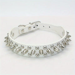 PU Leather Dog Collar Spiked Rivets Small Medium Dogs