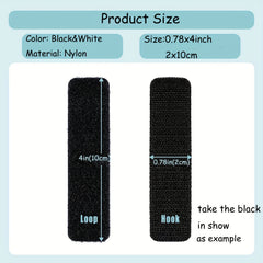 30pcs 1.98x10.16cm Hook and Loop Tape Self-Adhesive Strips