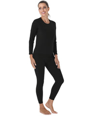 2pc Warm Yoga Set: Thermal Top & Workout Leggings