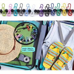 Portable Retractable Clothesline with 12 Clothespins for Indoor Laundry Drying
