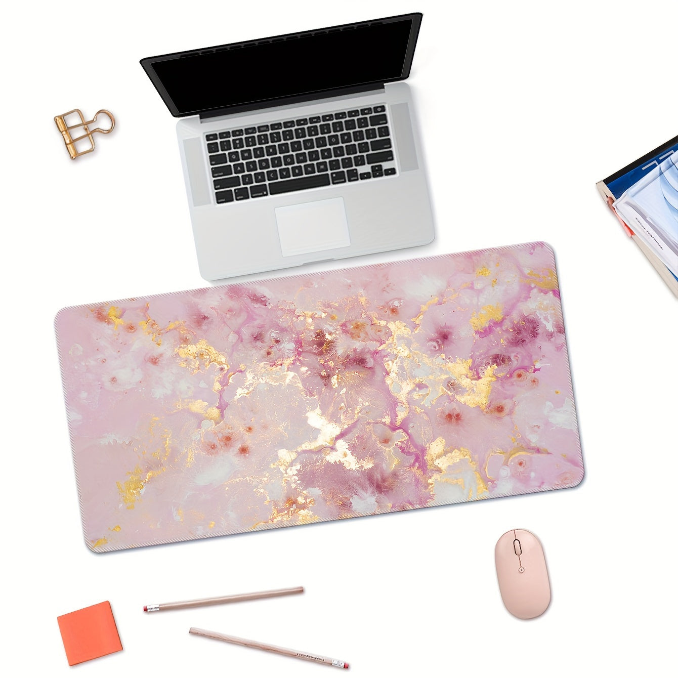 Marble Pattern Rubber Large Non Slip Mouse Pad for Office Home Computer Desk