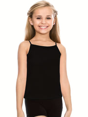 5pcs Girls Solid Cami Top Set - Comfy Tops For Everyday Outdoor Gift Sports