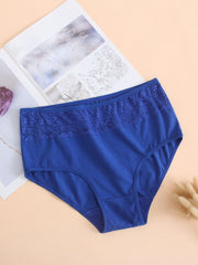 6 Pcs Lace Briefs High Waist Intimates Panties Women's Lingerie