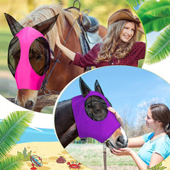 Horse Fly Mask with Ears UV Protection