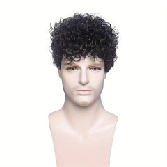 Men's Dress Up Short Curly Wig Costume Wigs For Parties