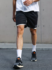 Quick Dry Active Shorts Men's Casual Drawstring Waist Shorts for Summer