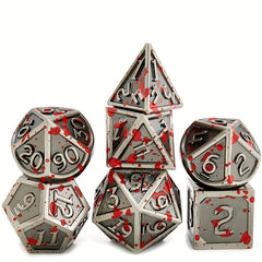 7pcs Metal Enamel Polyhedral Dice Set for RPG