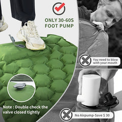 Inflatable Camping Mat & Pillow Set for Comfortable Outdoor Sleep
