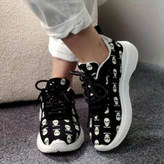 Women's Skull Print Lightweight Sneakers Anti Slip Sport Shoes