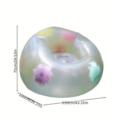 Multicolor Inflatable Scrub Lounge Chair Waterproof PVC Beanbag