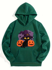 Kitty Witch Pattern Hoodie for Girls Halloween Party