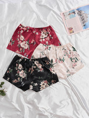 Floral Print Soft & Comfy Women's Pajama Shorts