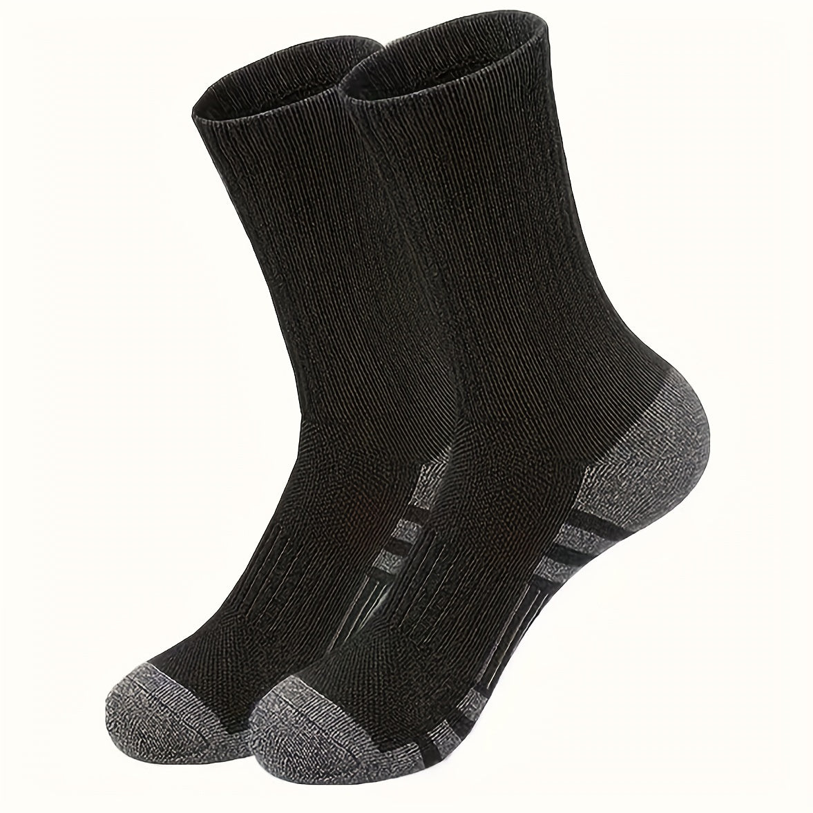 Men's Mid Crew Sport Socks, 3 Pairs, Sweat Absorbing, Comfy & Breathable