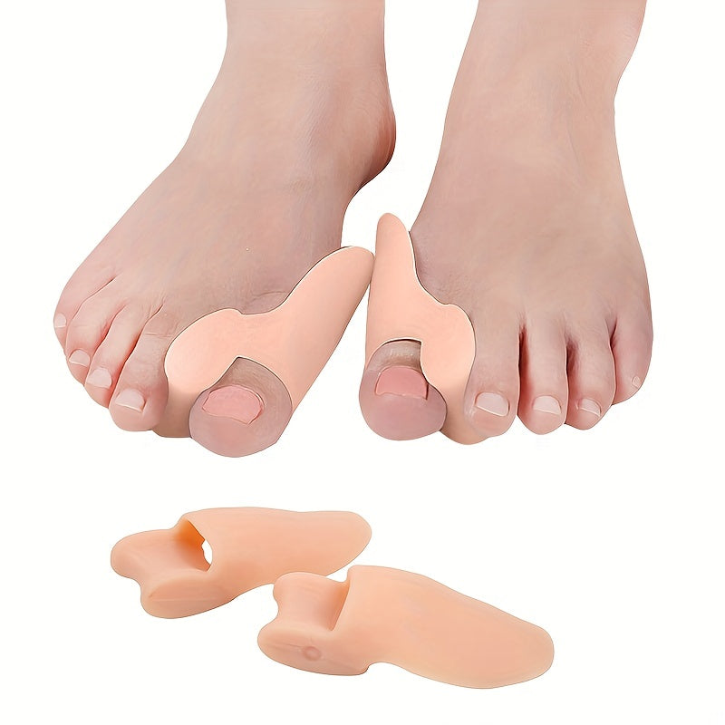 2Pairs Gel Insoles Toe Separator Hallux Valgus Foot Protector Bunion Adjuster