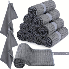 10pcs Microfiber Fitness Towels Quick Dry Yoga Towel with Straps