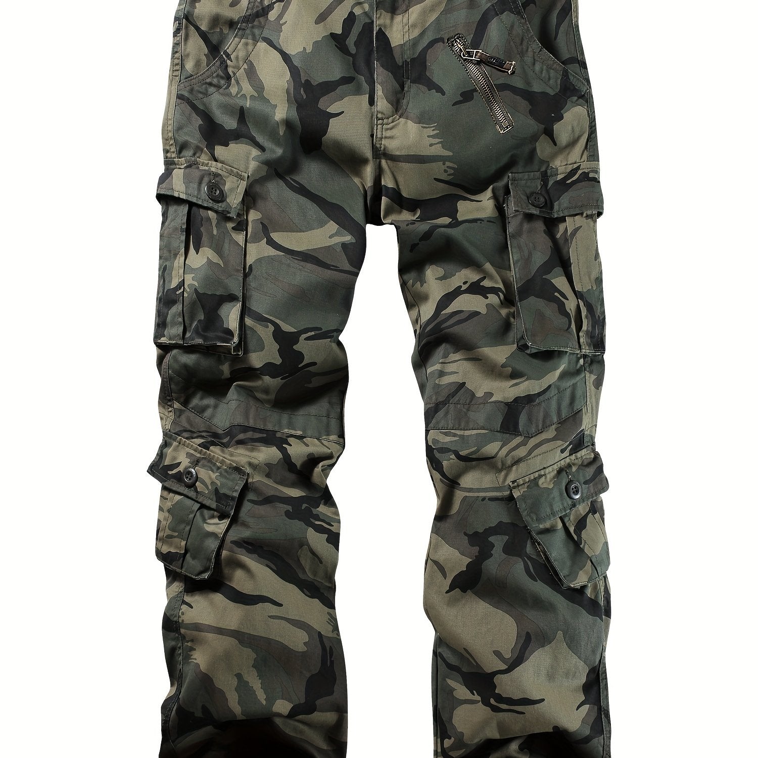 Men's Camo Cargo Work Pants with Pockets