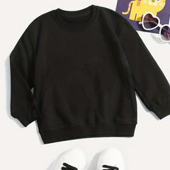Boys Cotton Pullover Sweatshirt Long Sleeve Crew Neck Tops