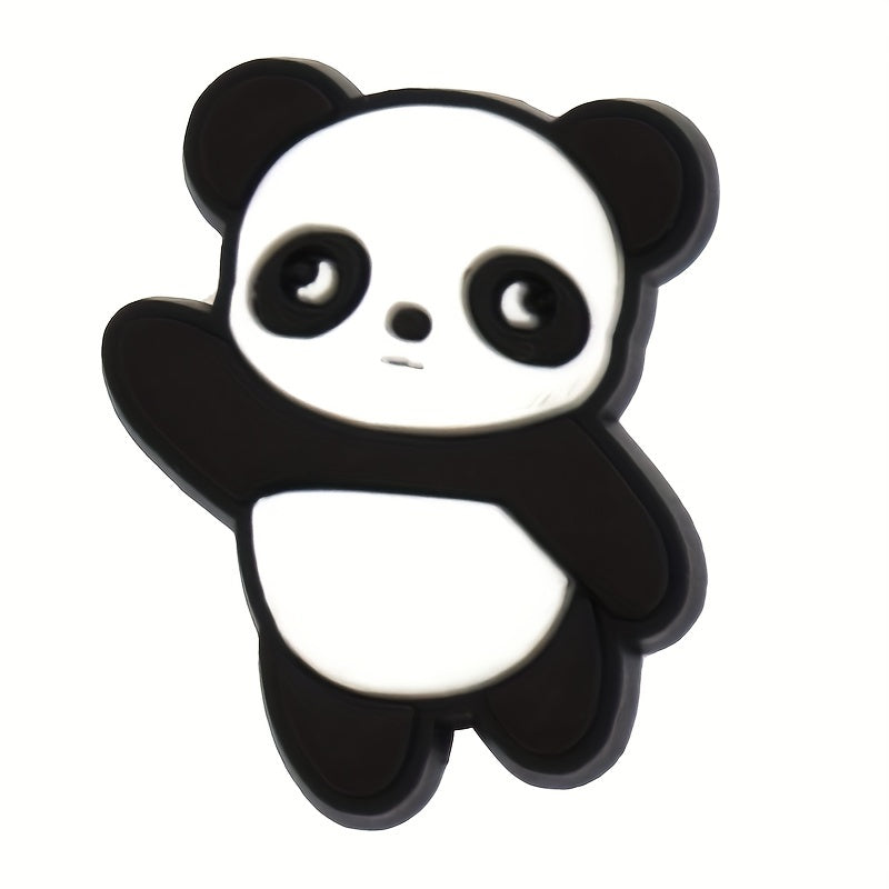 10Pcs Panda Shoe Charms for Clogs Jigs Slides Sandals PVC Shoe Decorations