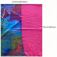 Silk Ladies Sun Protection Shawl Warm Printed Scarf