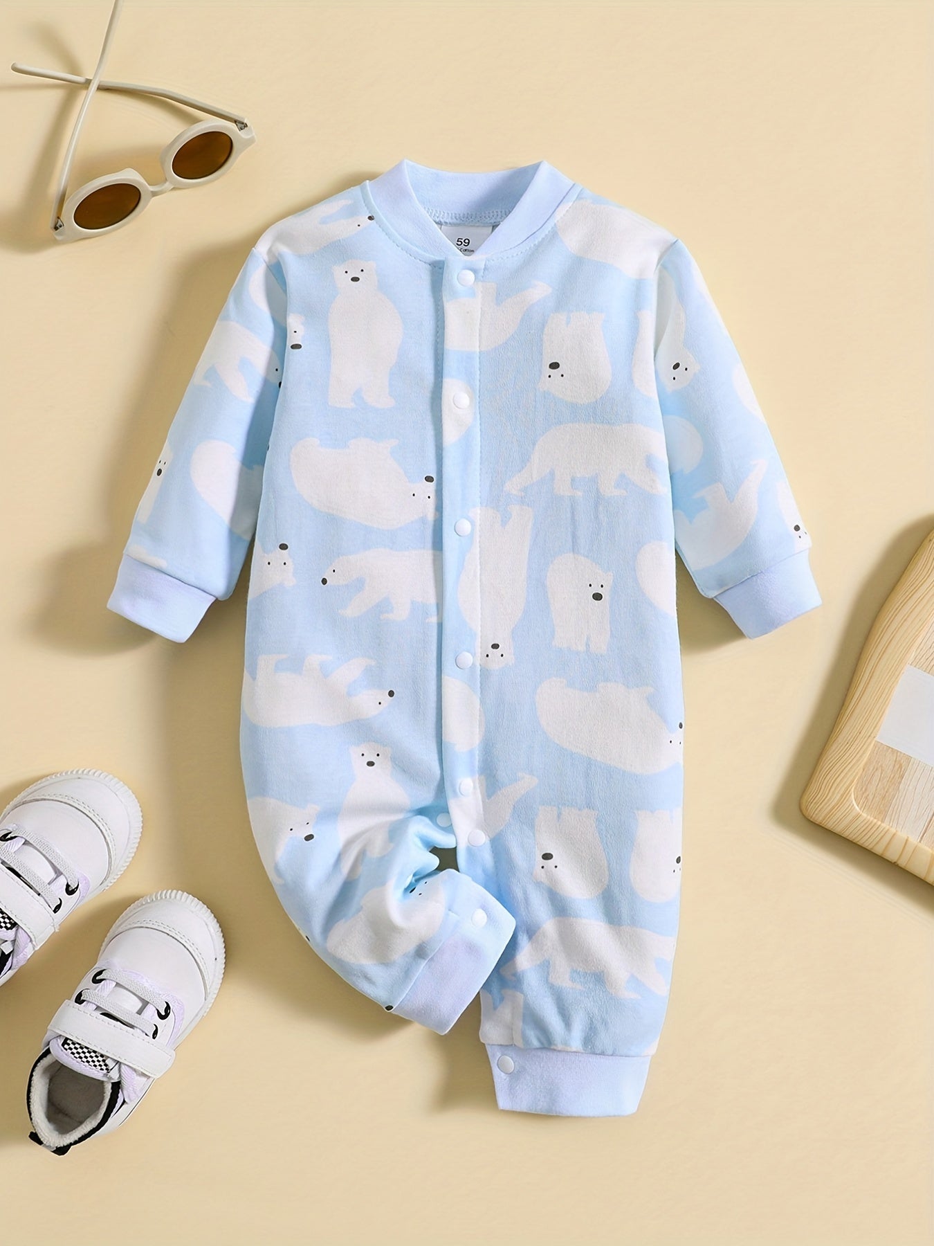 Cute Cartoon Printed Cotton Baby Romper