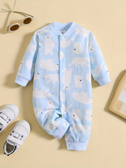 Cute Cartoon Printed Cotton Baby Romper