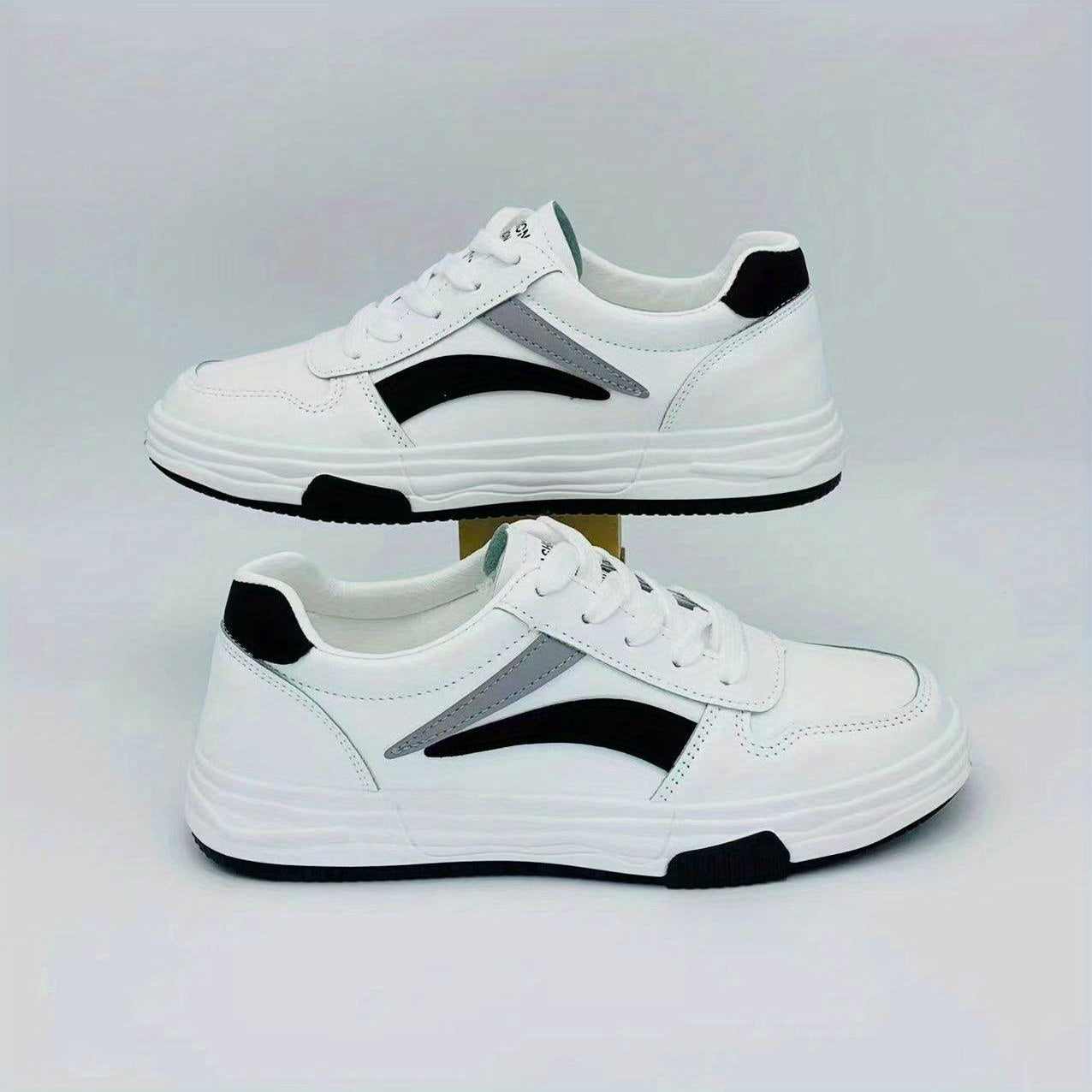 Women's Platform Colorblock Sports Shoes Lace Up Low Top Skate Shoes