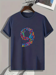 Number 9 Men's Graphic T-shirt for Summer Casual Wear