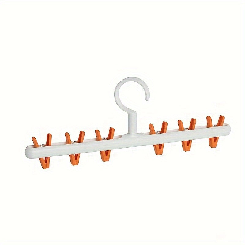 Hat And Scarf Organizer with Clothes Rack and Clips