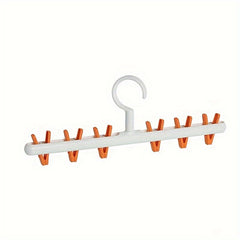 Hat And Scarf Organizer with Clothes Rack and Clips