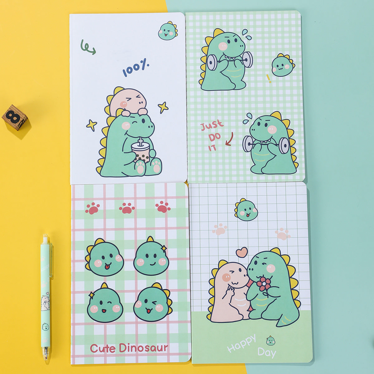 Cute Dino A5 Notebook 30 Pages, Kids Journal, Drawing Pad, Stationery Gift