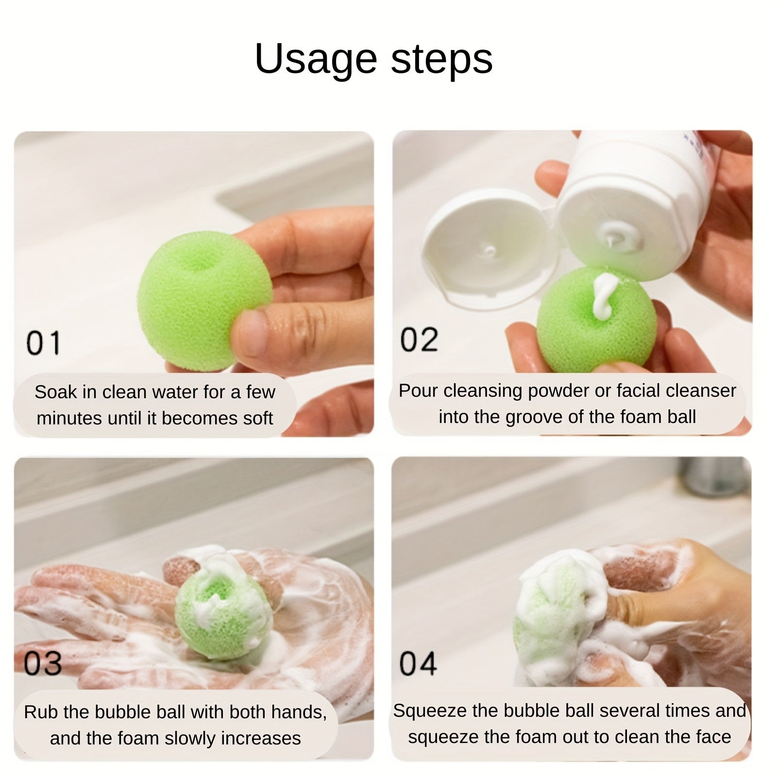 2pcs Portable Facial Cleanser Foaming Device Face Wash Foamer