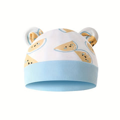 3pcs Bear Ears Infant Hats Baby Boy Girl Toddler Hats Beanie Cap