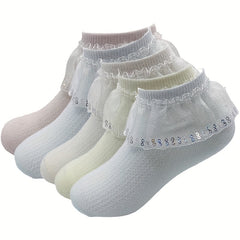 Girls Kids Lace Princess Ankle Socks Spring Summer