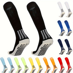 Men's Soccer Socks Non slip Grip Football Crew Socks