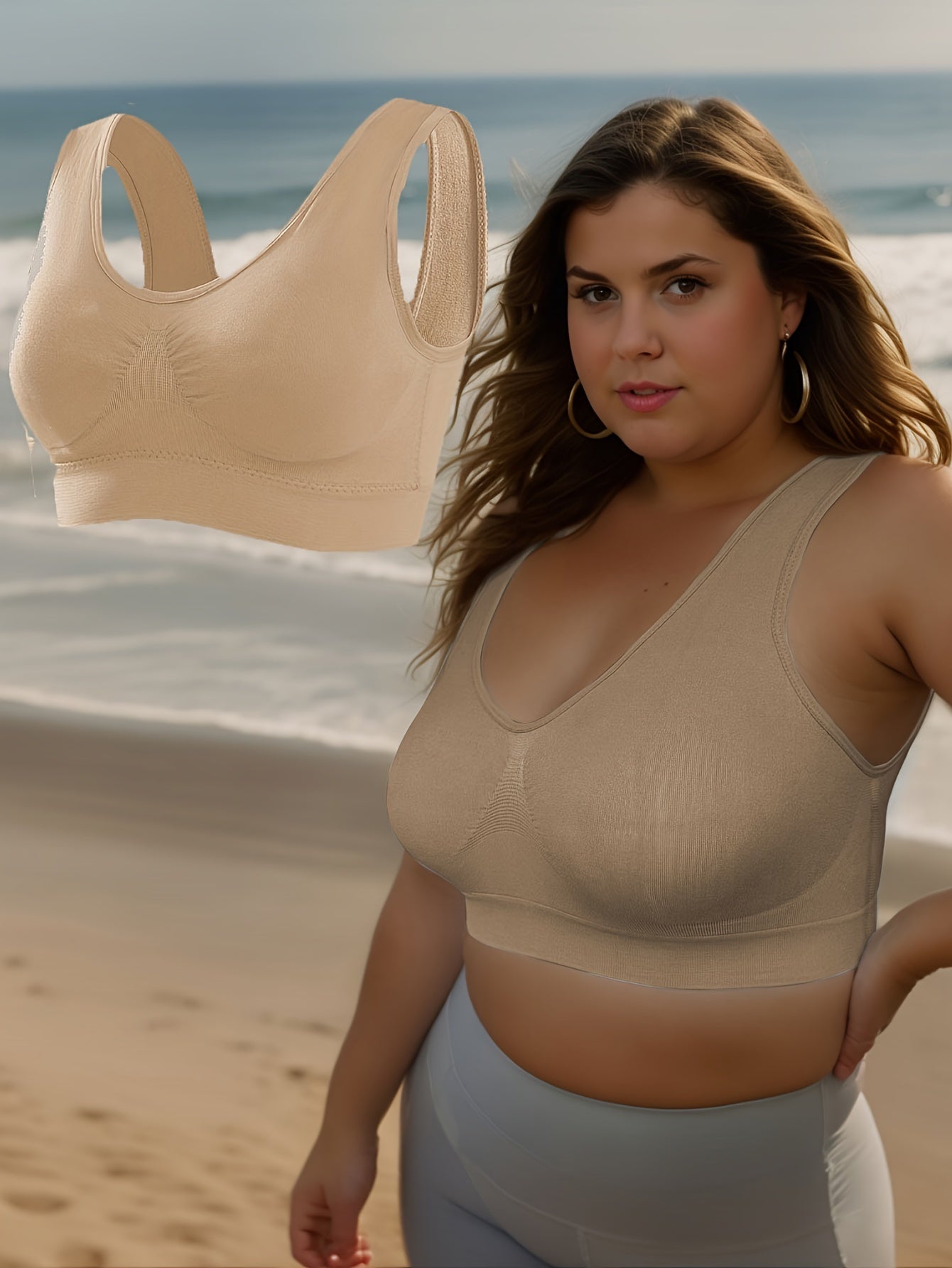 Seamless Sports Bra Medium Stretch Yoga Running Bra