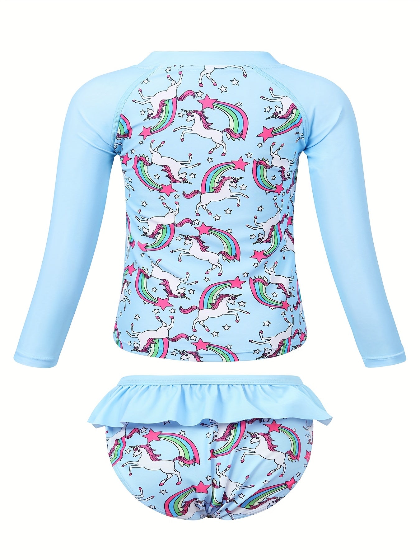 Toddler Girls Unicorn Swimsuit Tankini Set Beach Clothes Bathing Suit
