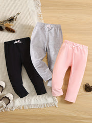 Infant Baby Girls Soft Leggings Solid Pants Kids Clothes