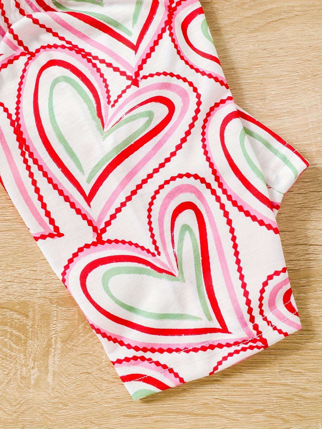 Toddler Girls Colorful Heart Graphic Elastic Waist Biker Shorts