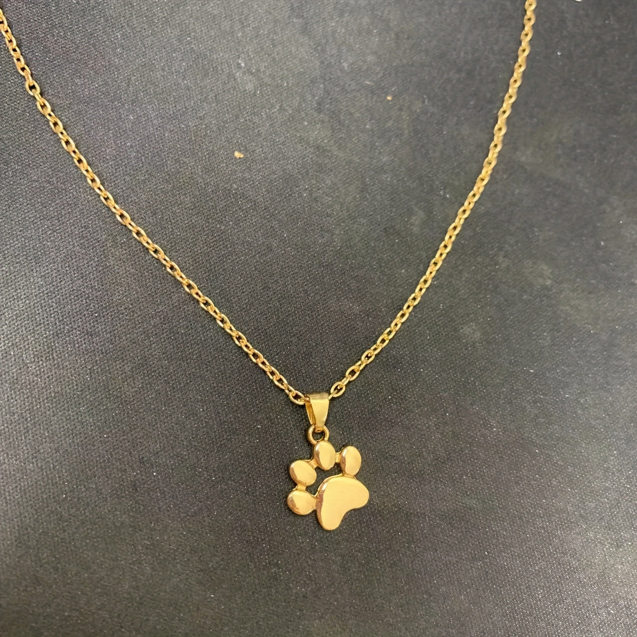 Cat Dog Paw Pendant Necklace for Girls