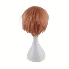 Brown Funky Dress Up Wig For Men Synthetic Fiber Wig For Costume Party Use