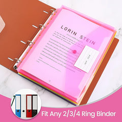 12pcs Heavyweight Binder Pockets w/ Closure & 3 Ring Circles