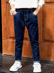 Boys Classic Denim Long Pants With Pocket Kids Clothing