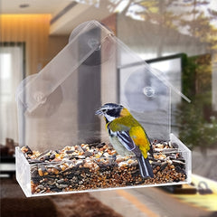 Acrylic Bird Feeder Cage for Garden