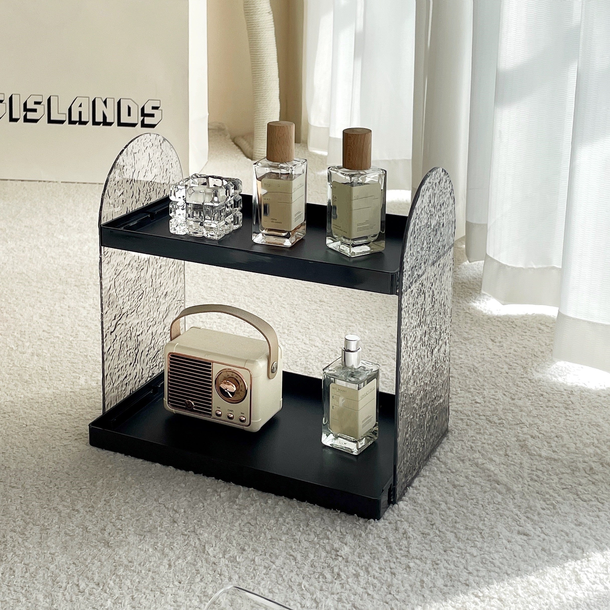 Glacier Pattern Storage Rack Double layer Aromatherapy Perfume Cosmetics Display