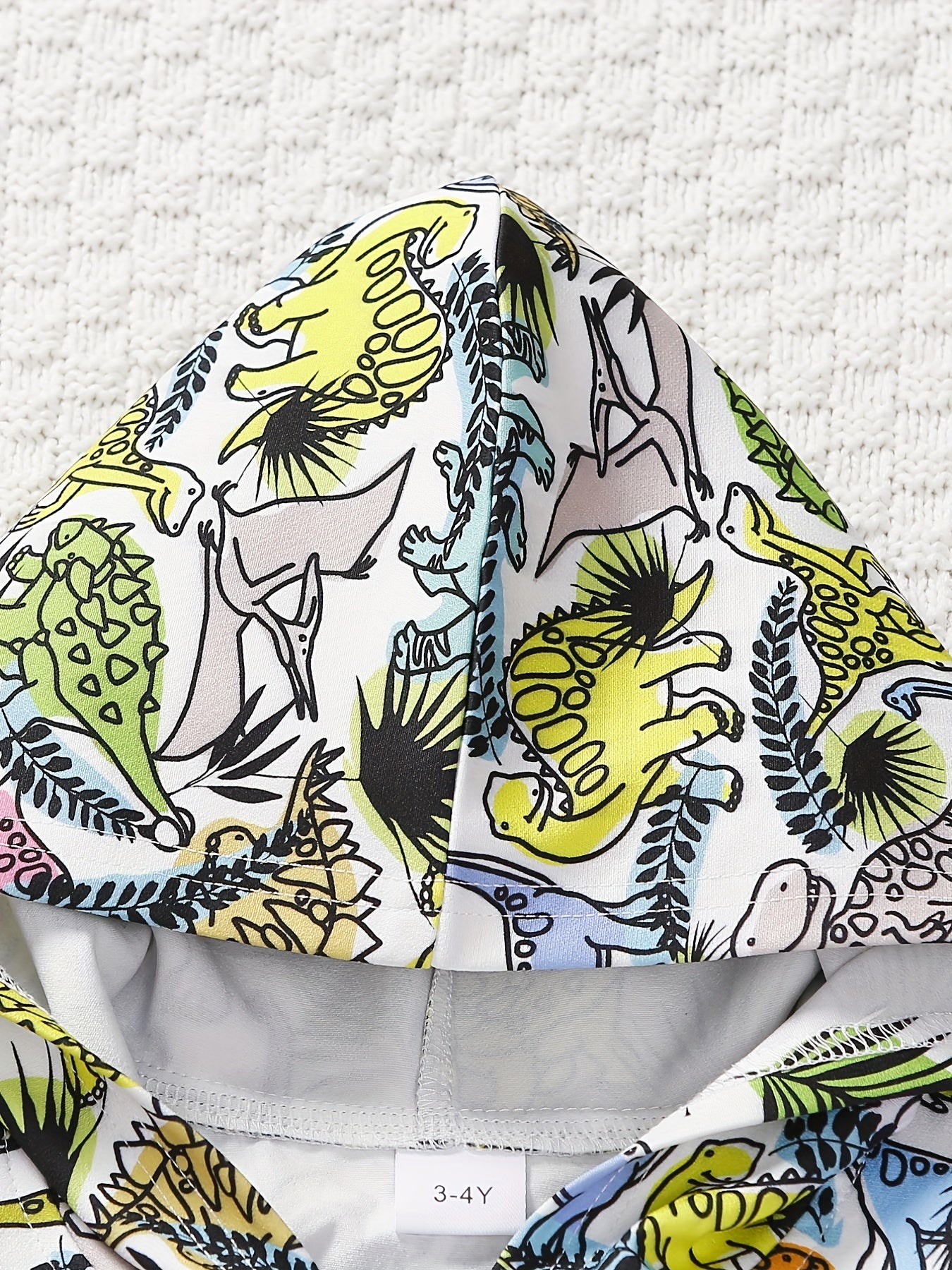 Dinosaur Full Print Boys Zip Up Hooded Sweatshirt Gym Sports Jacket