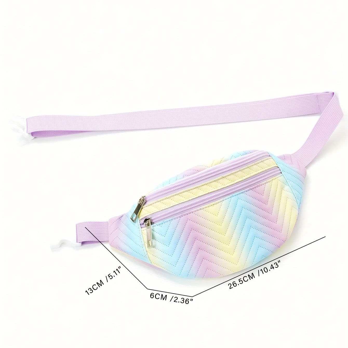 Quilted Waist Bag with Adjustable Strap for Girls