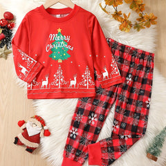 Christmas Print Top & Pants Set Cozy PJ Loungewear