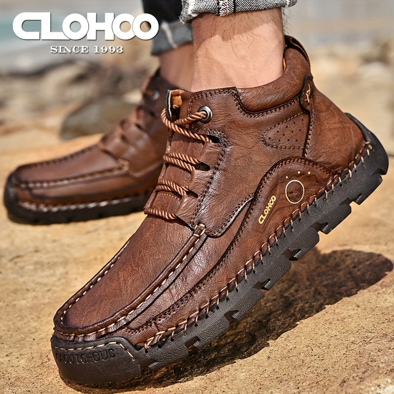 High Top Hiking Boots for Men Non Slip Lace Up Shoes