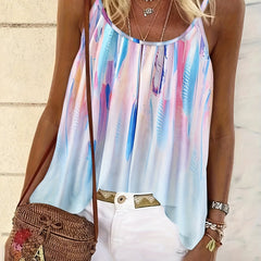 Colorful Printed Cami Top Sleeveless Summer Top